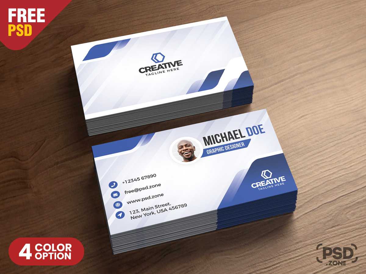 Modern Business Cards Design Psd – Psd Zone Throughout Psd Visiting Card Templates