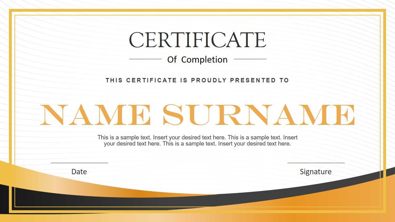 Modern Certificate Powerpoint Template In Powerpoint Certificate Templates Free Download