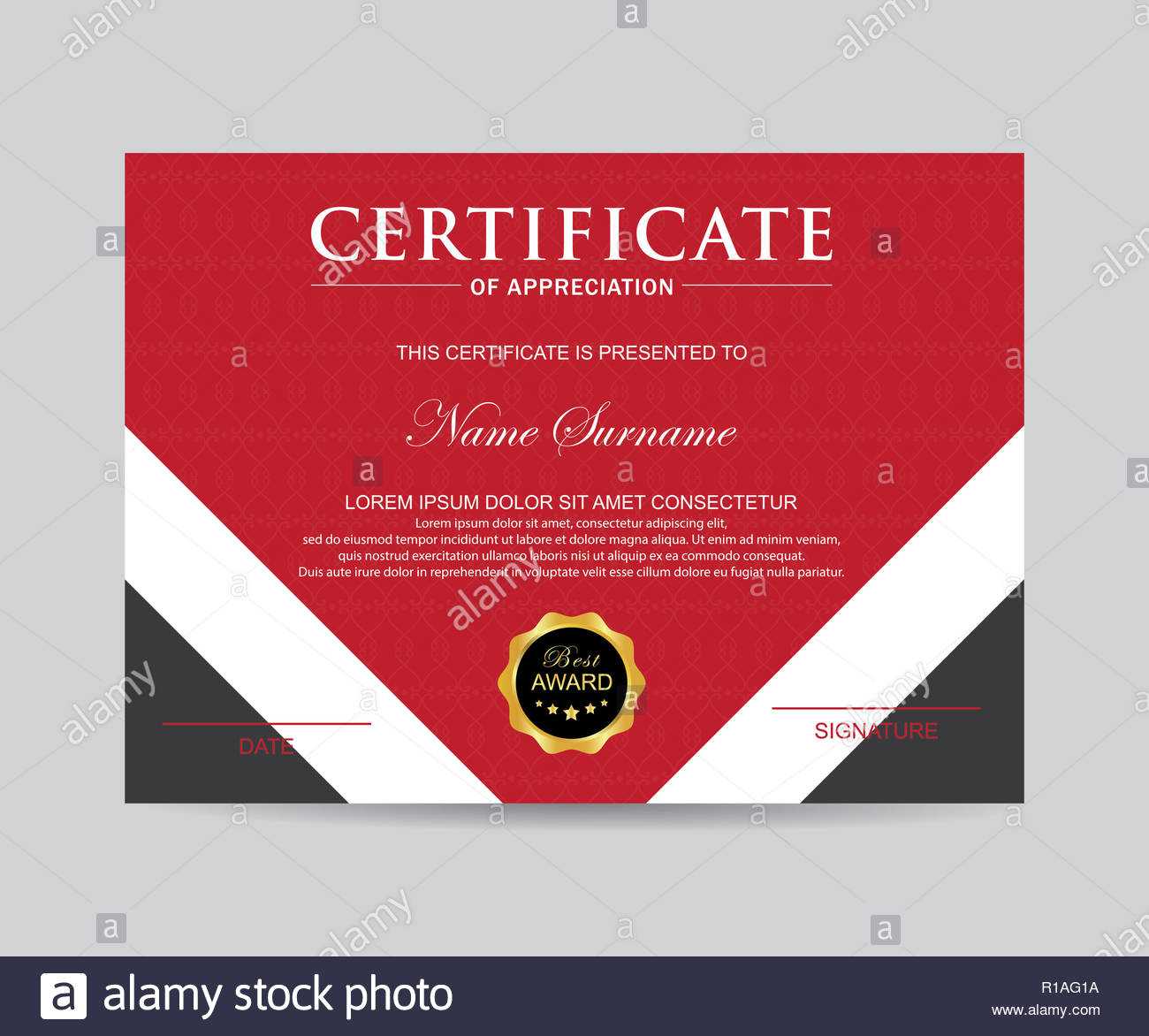 Modern Certificate Template And Background Stock Photo Inside Borderless Certificate Templates