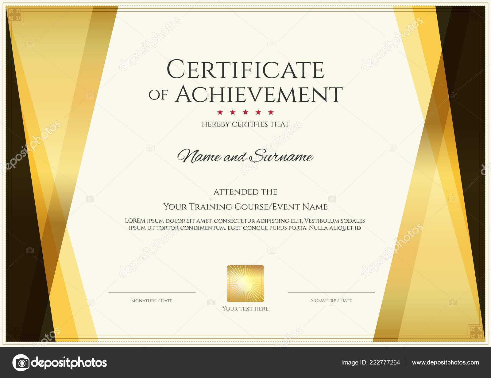 Modern Certificate Template Elegant Border Frame Diploma Inside Elegant Certificate Templates Free