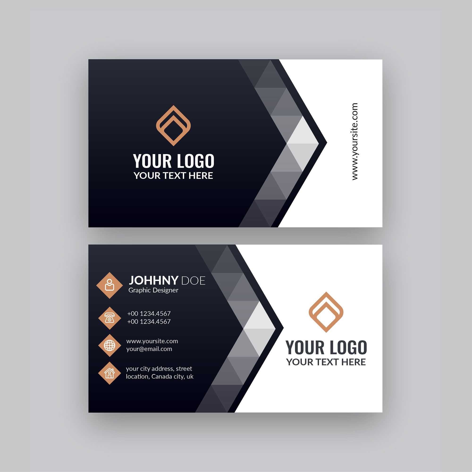 Modern Company Visiting Card Template | Free Business Card With Regard To Designer Visiting Cards Templates