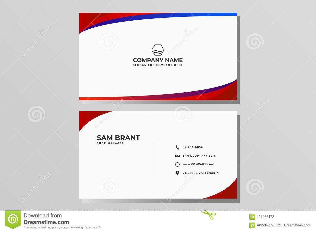 Modern Creative Business Card And Name Card,horizontal Within Place Card Size Template