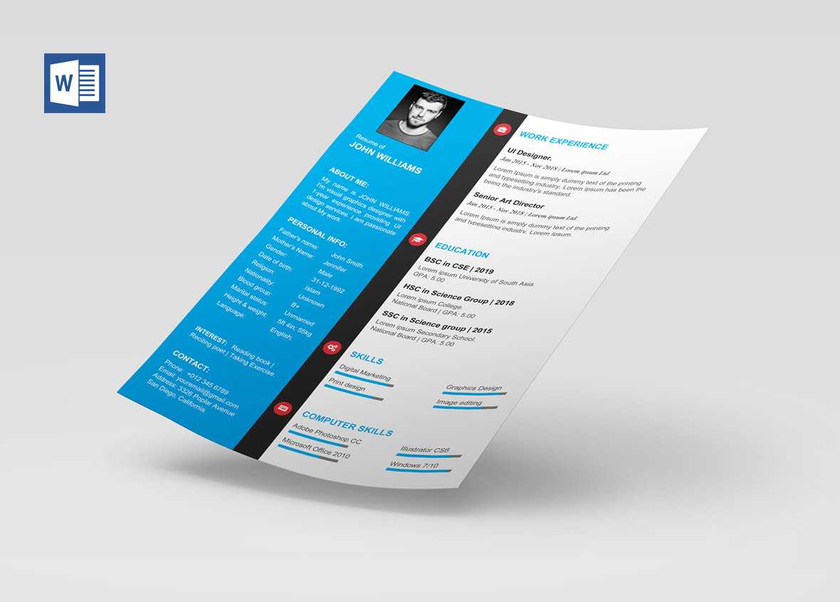 Modern Cv Template Word Free Download – Resumekraft Pertaining To Free Brochure Templates For Word 2010