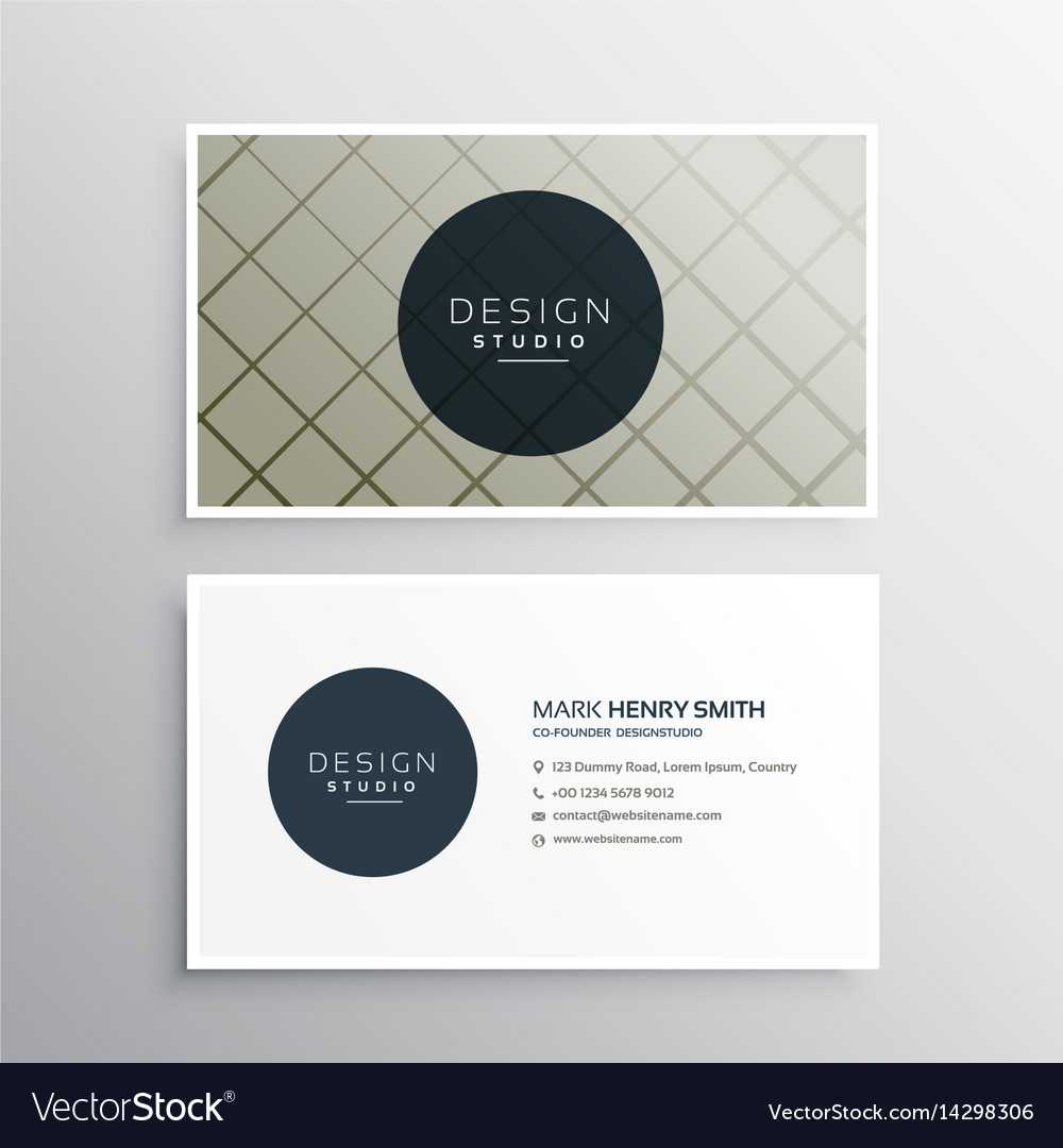 Modern Elegant Business Card Template Design With For Designer Visiting Cards Templates