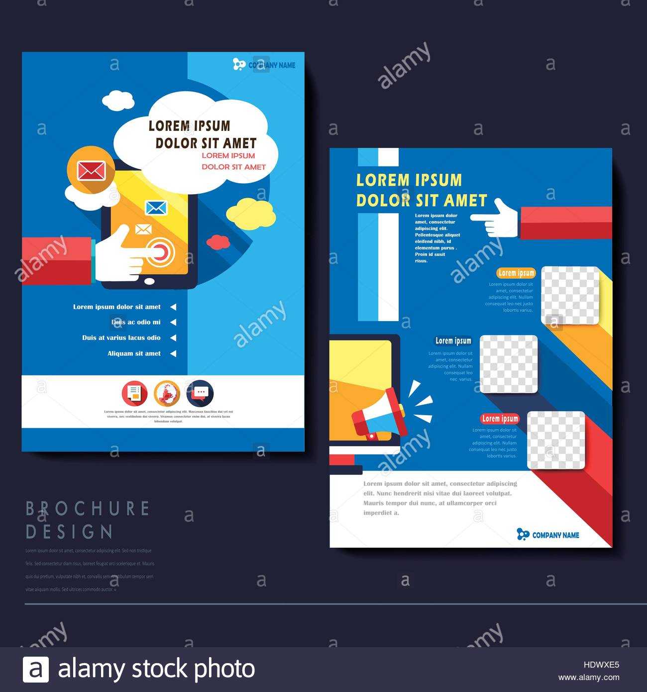 Modern Flat Design Flyer Template For Social Media Concept In Social Media Brochure Template