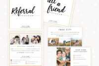 Modern Hand Lettering Referral Card Set - Strawberry Kit regarding Referral Card Template Free