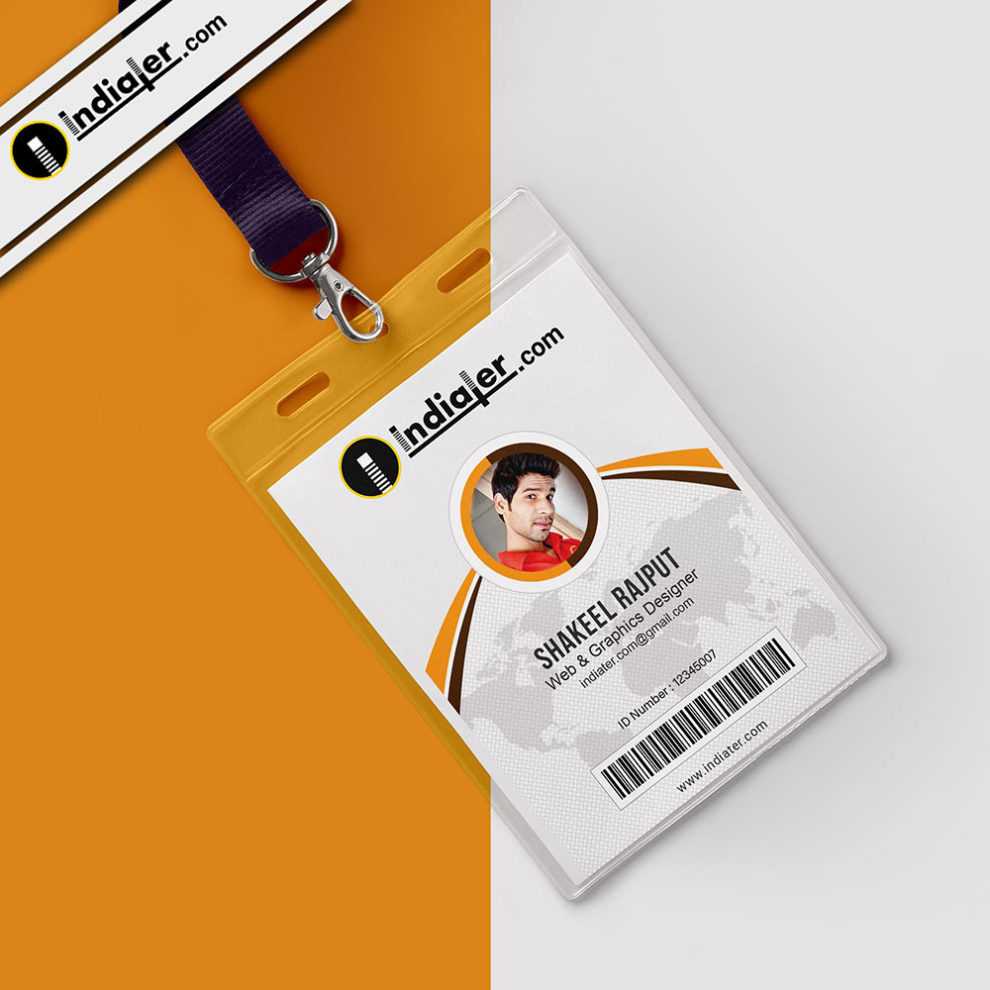 Modern Office Identity Card Free Psd Template – Indiater In College Id Card Template Psd