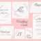 Modern Pink Wedding Suite Collection Card Templates With Pink.. Throughout Table Name Card Template