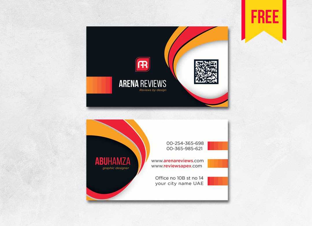 Modern Professional Business Card – Free Download | Arenareviews Intended For Visiting Card Illustrator Templates Download