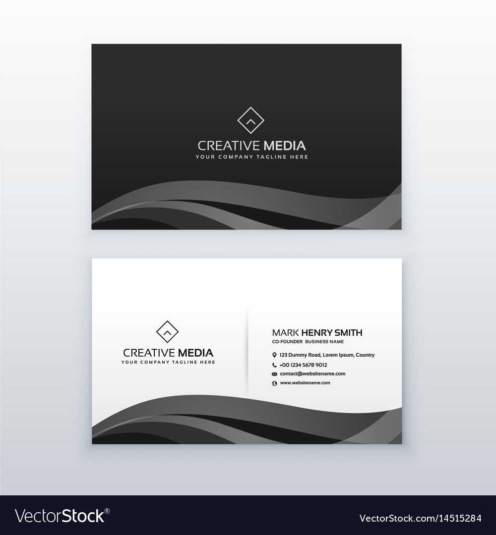 Modern Professional Dark Business Card Design With Modern Business Card Design Templates