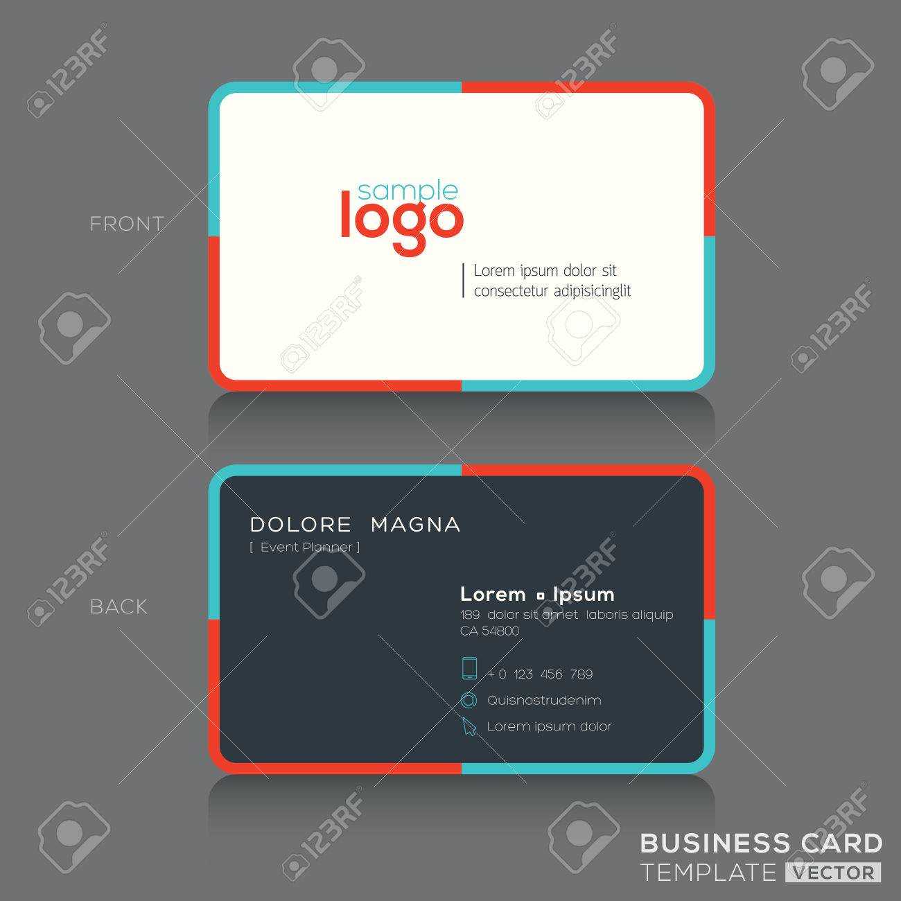 Modern Simple Business Card Design Template Throughout Modern Business Card Design Templates