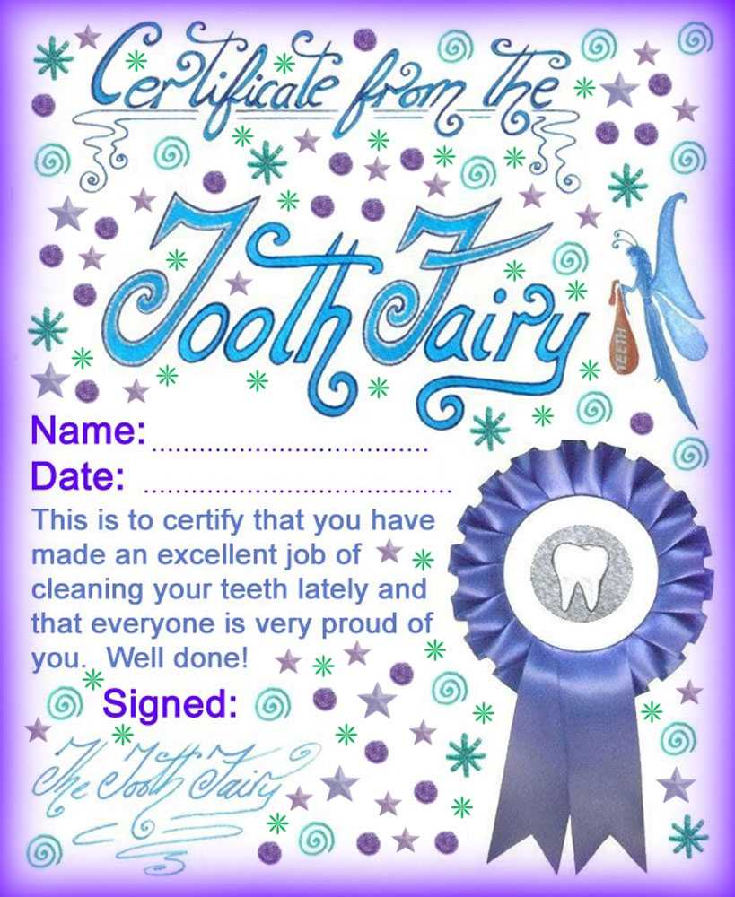 Modern Tooth Fairy Certificates | Rooftop Post Printables Intended For Free Tooth Fairy Certificate Template