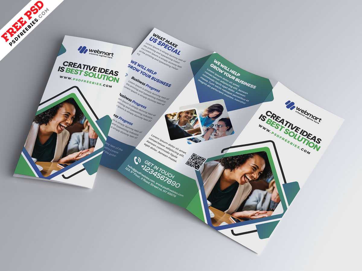 Modern Tri Fold Brochure Design Psd | Psdfreebies Pertaining To Brochure Psd Template 3 Fold