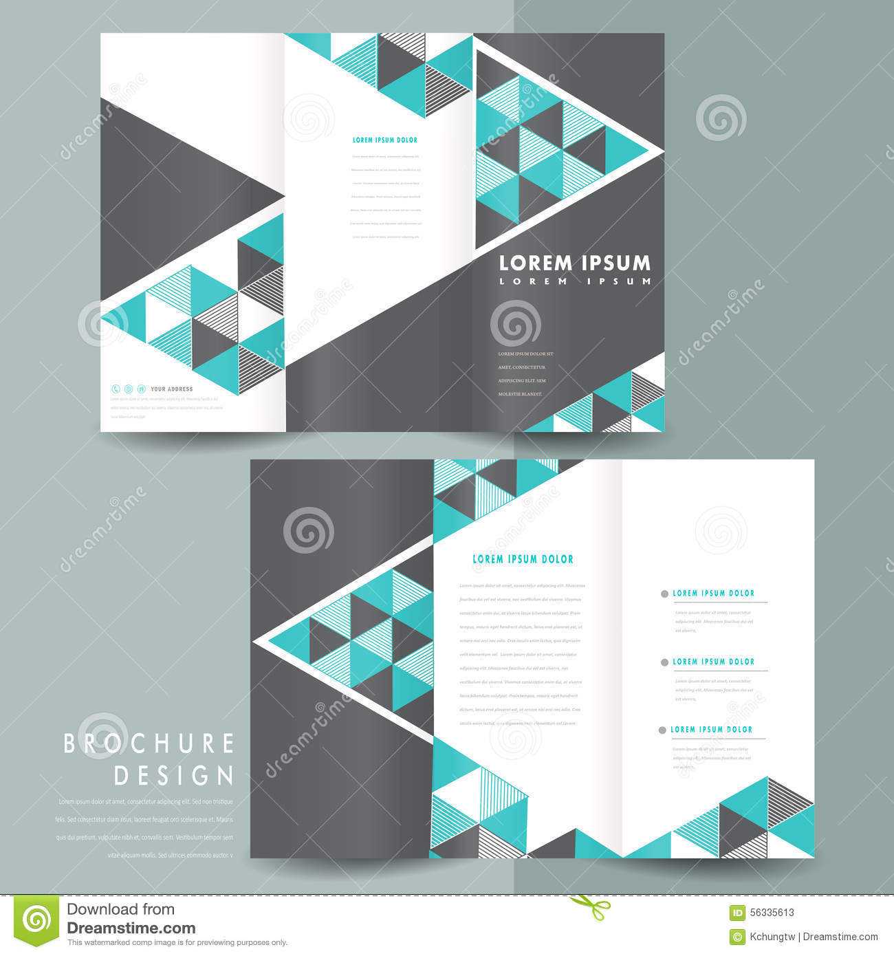 Modern Tri Fold Brochure Template Design Stock Vector For Free Tri Fold Brochure Templates Microsoft Word