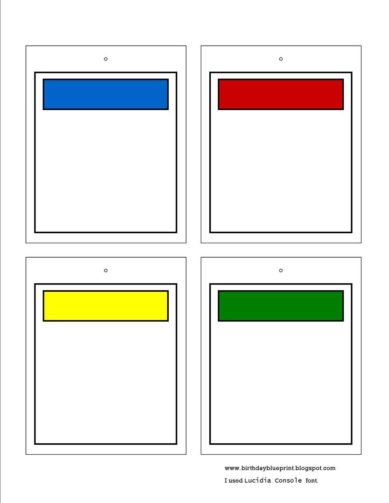 Monopoly Card Template Word – Brilean Throughout Template For Cards In Word