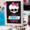Monster High Birthday Party – (Freaky Fab) Free Printables Regarding Monster High Birthday Card Template