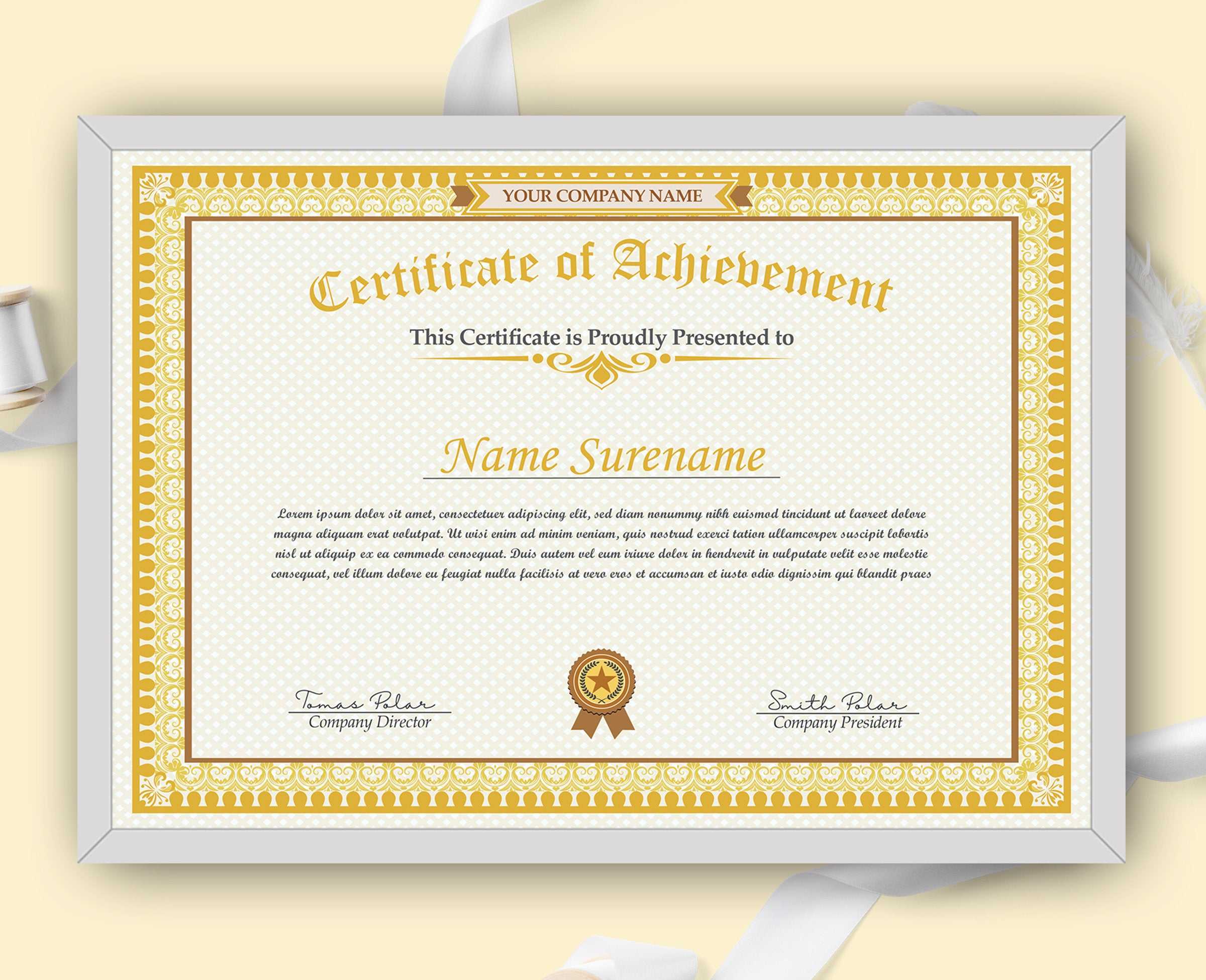 Multipurpose Certificate Template | Printable Certificate Template |  Microsoft Word & Illustrator Template | Instant Download In Borderless Certificate Templates
