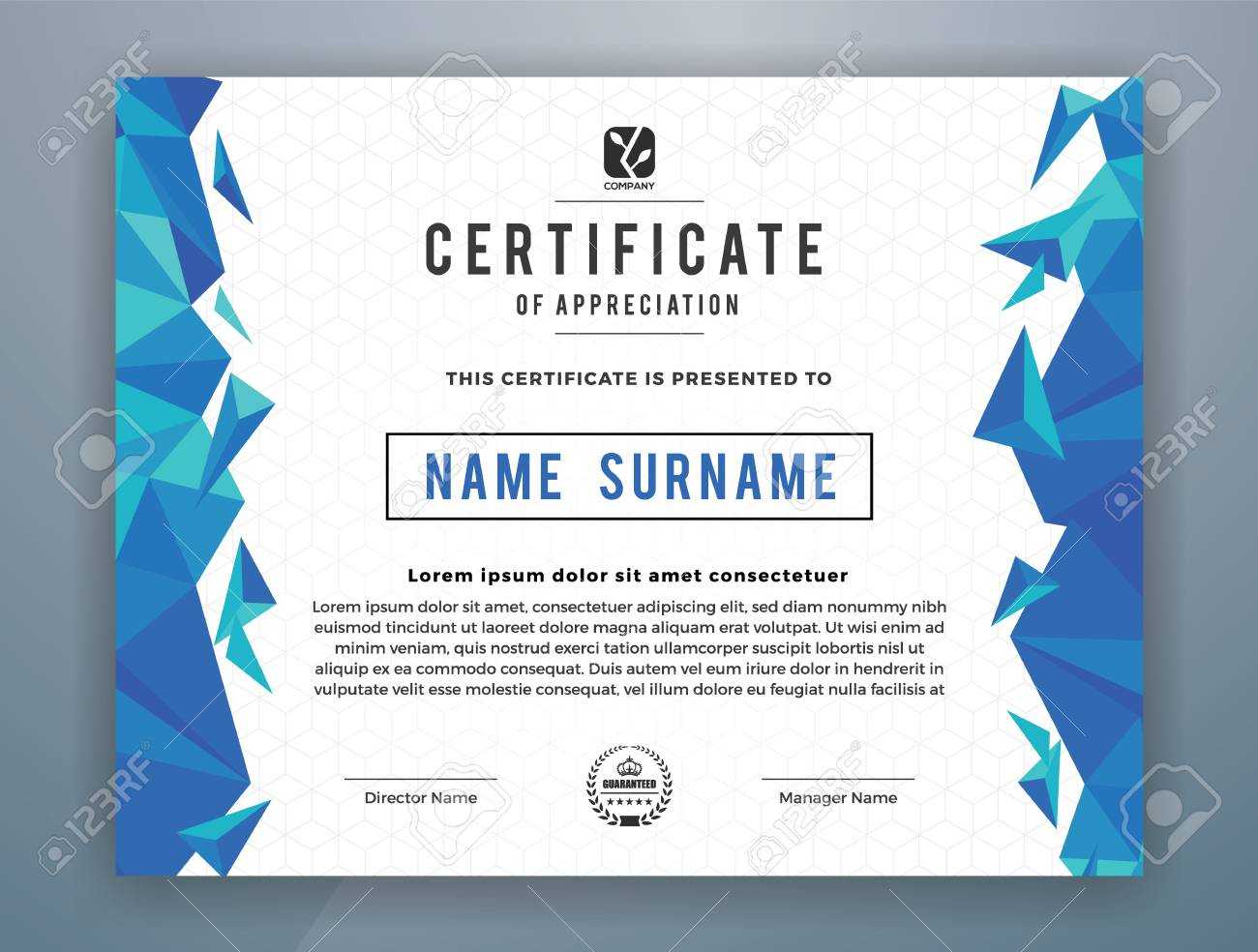 Multipurpose Modern Professional Certificate Template Design.. With Regard To Star Performer Certificate Templates