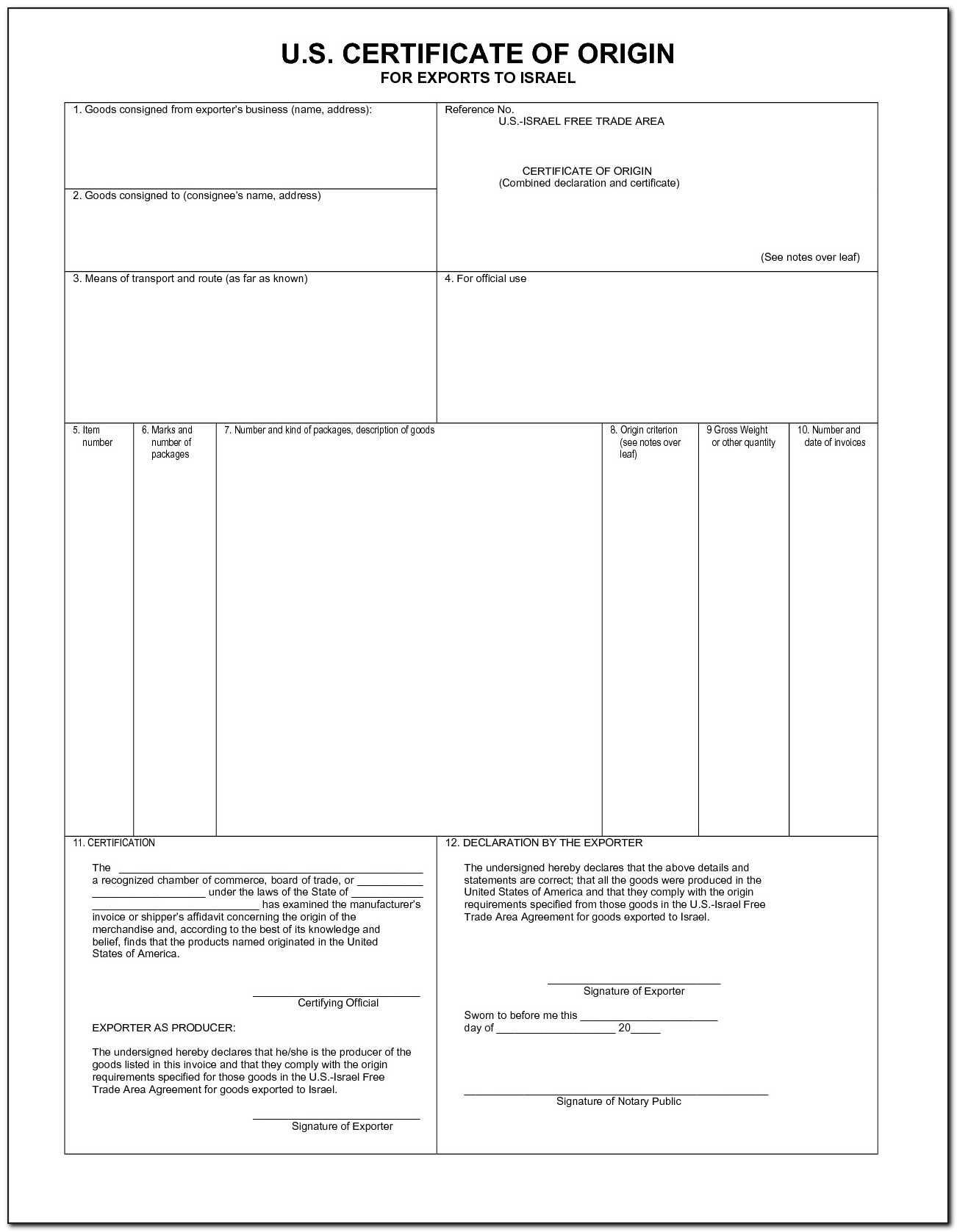 Nafta Certificate Of Origin Blank Form – Form : Resume Within Nafta Certificate Template