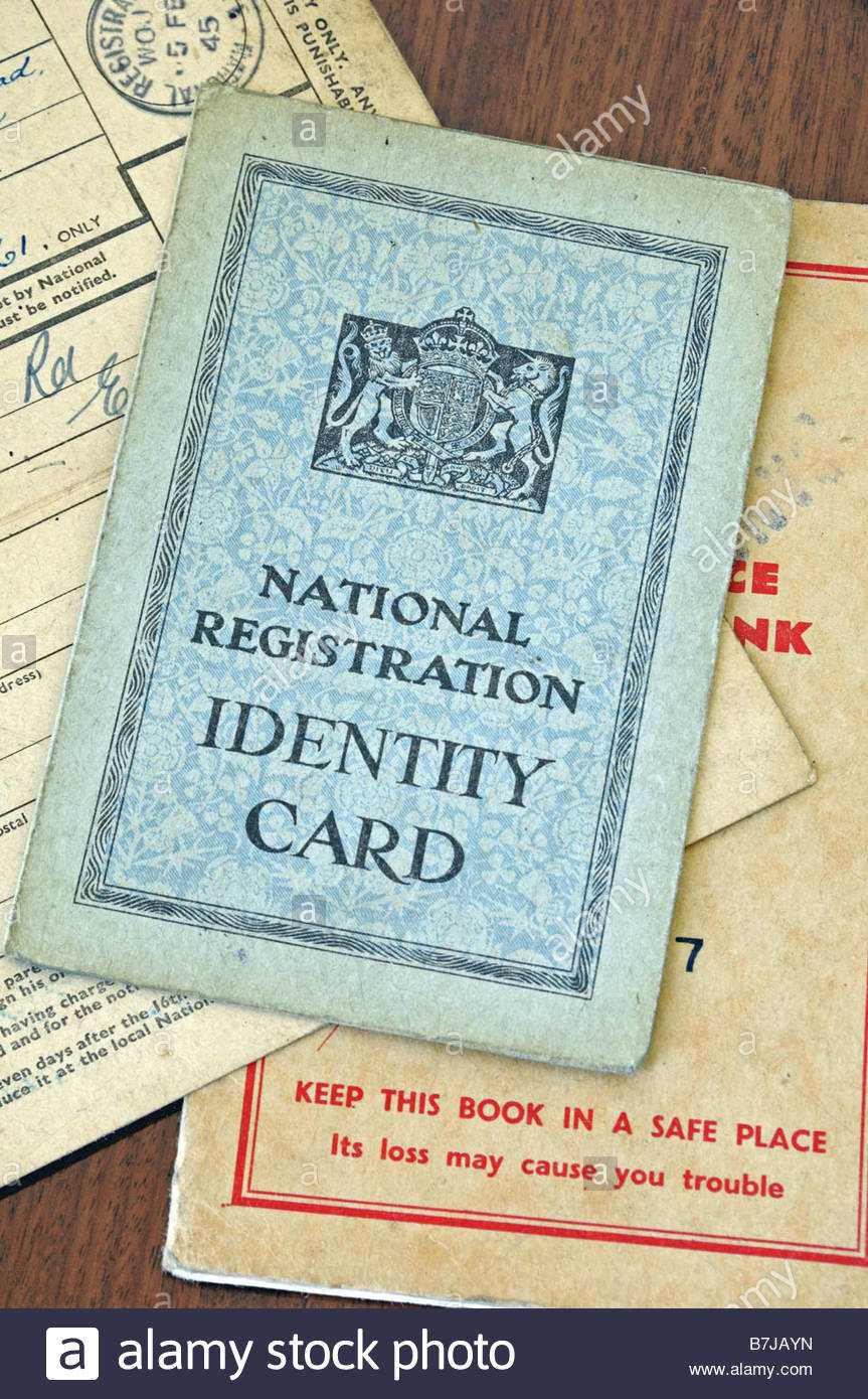National Registration Identity Card Stock Photos & National With Regard To World War 2 Identity Card Template