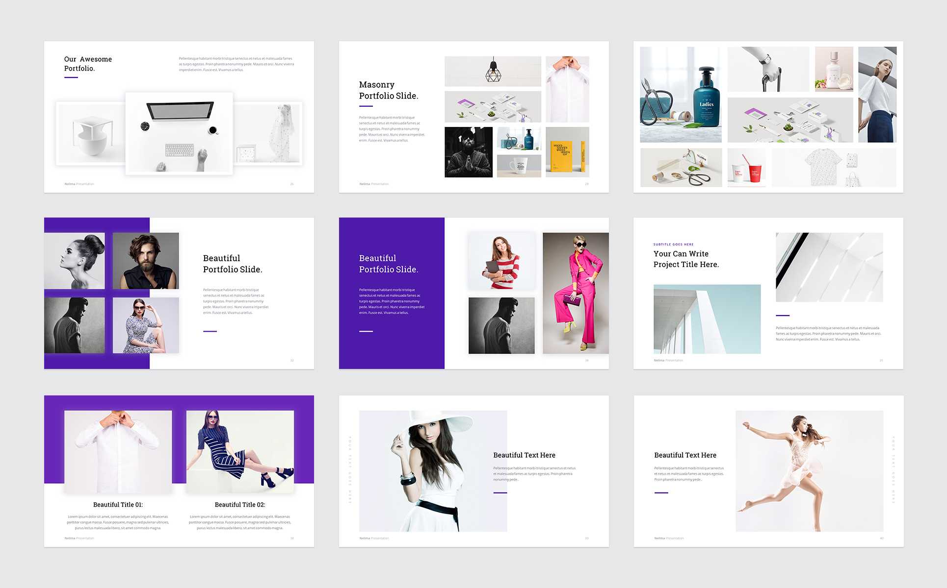 Nelima – Modern & Minimal Presentation Powerpoint Template In Pretty Powerpoint Templates