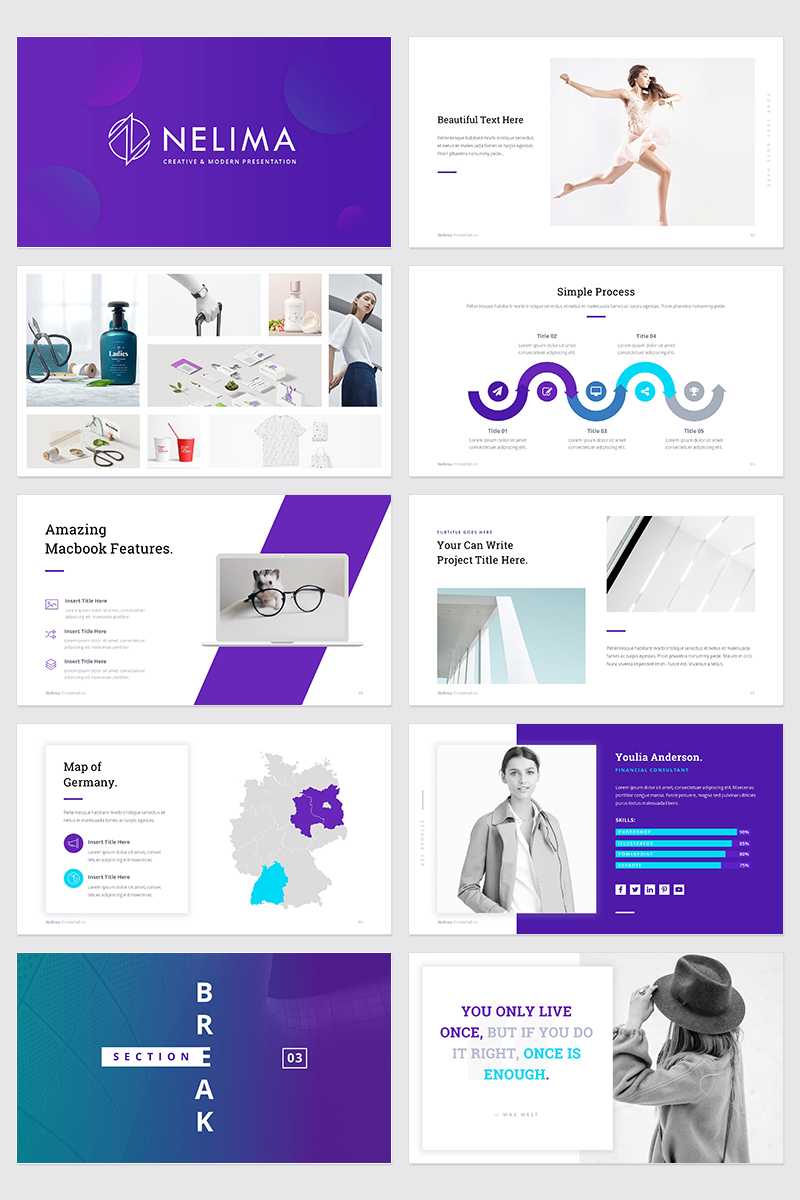 Nelima – Modern & Minimal Presentation Powerpoint Template With Regard To Pretty Powerpoint Templates