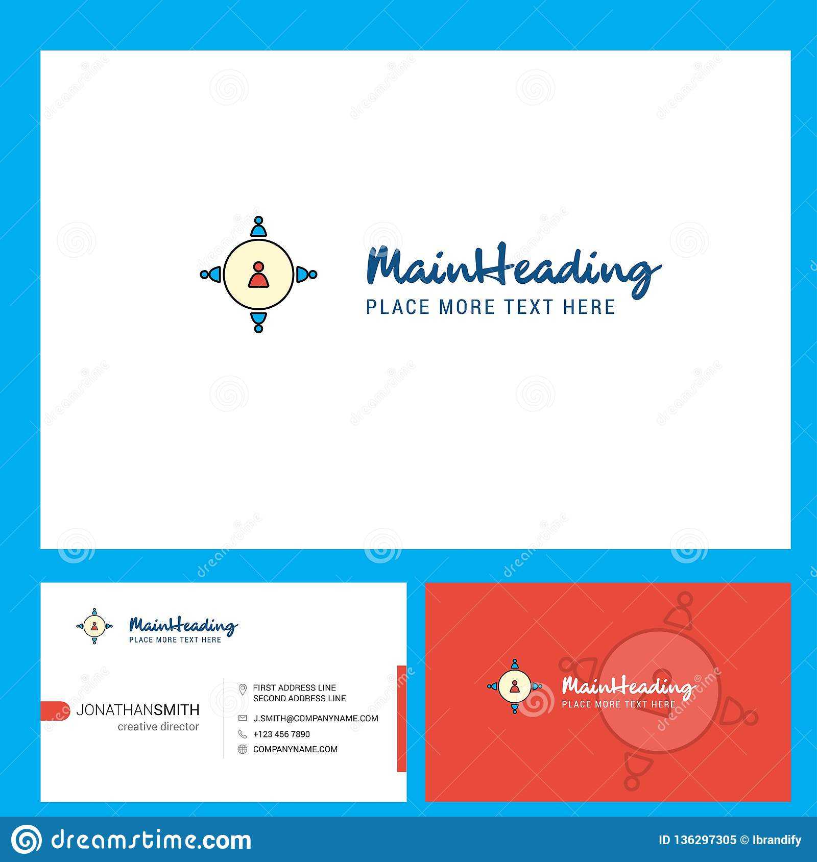 Networking Logo Design With Tagline & Front And Back Within Networking Card Template