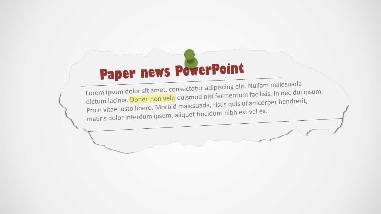 Newspaper Clipping Powerpoint Shapes Regarding Newspaper Template For Powerpoint