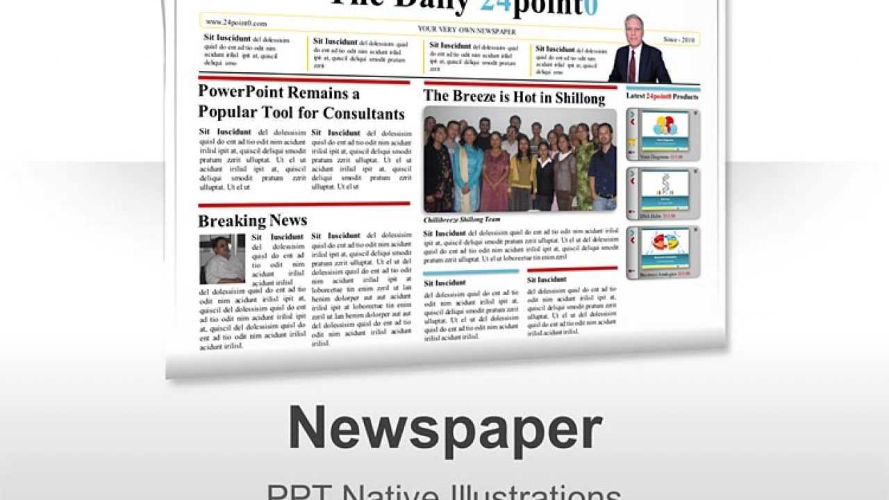 Newspaper Powerpoint Template For Newspaper Template For Powerpoint