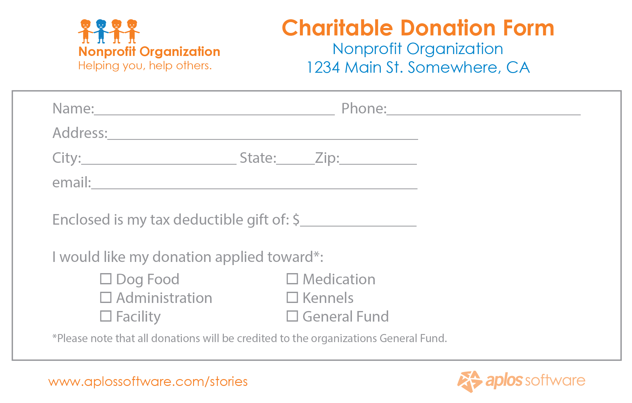Nonprofit Donation Form – Beyti.refinedtraveler.co Pertaining To Fundraising Pledge Card Template
