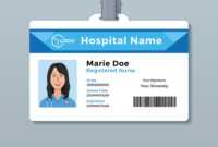 Nurse Id Card Medical Identity Badge Template intended for Hospital Id Card Template