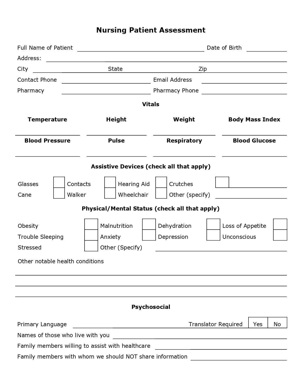 Nursing Patient Assessment – Google Docs Templates Throughout Google Docs Index Card Template