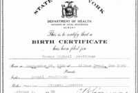 Official Blank Birth Certificate For A Birth Certificate inside Editable Birth Certificate Template