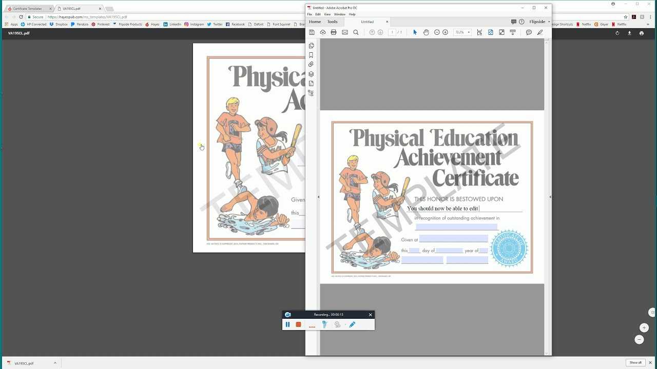 Open In Acrobat – Hayes Publishing Certificate Templates With Hayes Certificate Templates