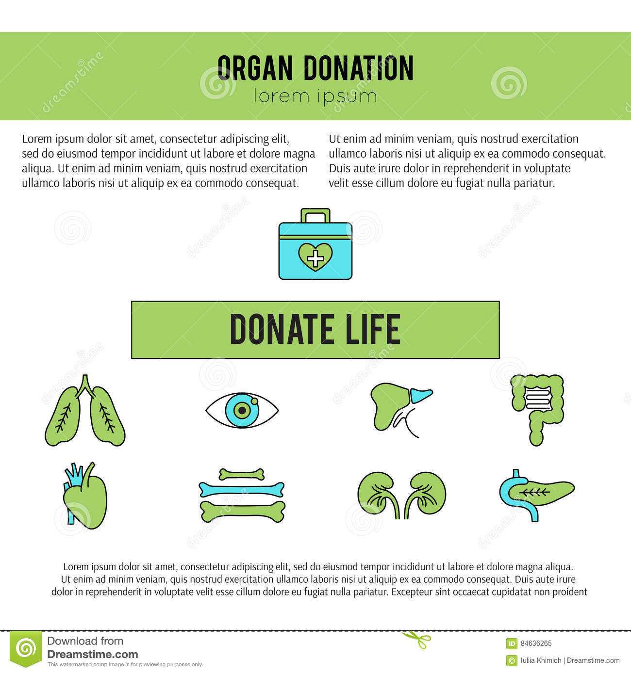 Organ Donation Template Stock Vector. Illustration Of In Organ Donor Card Template