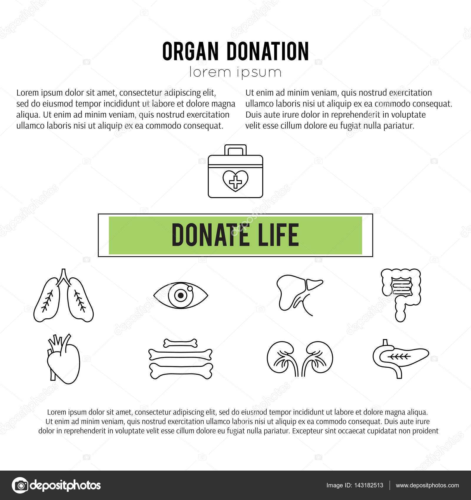 Organ Donation Template — Stock Vector © Julia Khimich With Organ Donor Card Template