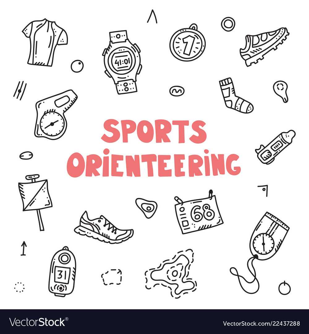 Orienteering Sport Equipment In Orienteering Control Card Template