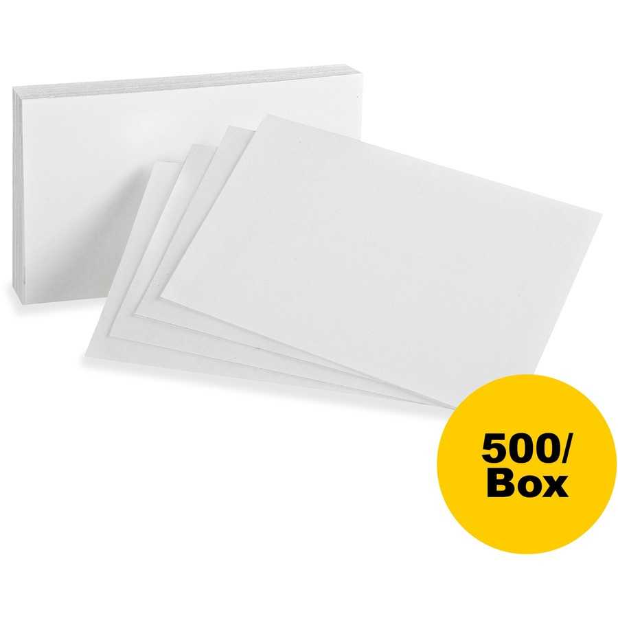 Oxford Printable Index Card – 5" X 8" – 85 Lb Basis Weight – 500 / Box –  White With Regard To 5 By 8 Index Card Template