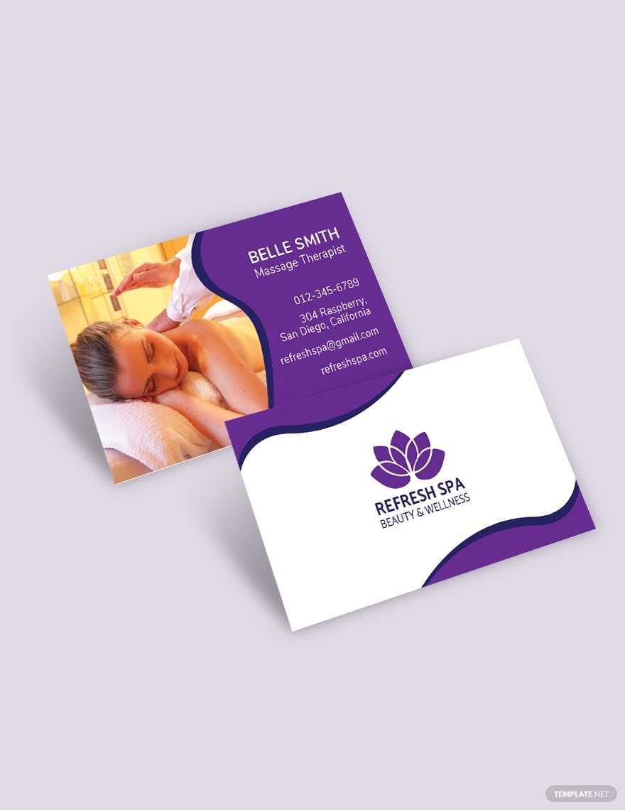 Pachathemes: Free Spa Center Business Card Template With Massage Therapy Business Card Templates