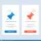 Paper, Pin, Reminder Blue And Red Download And Buy Now Web With Push Card Template
