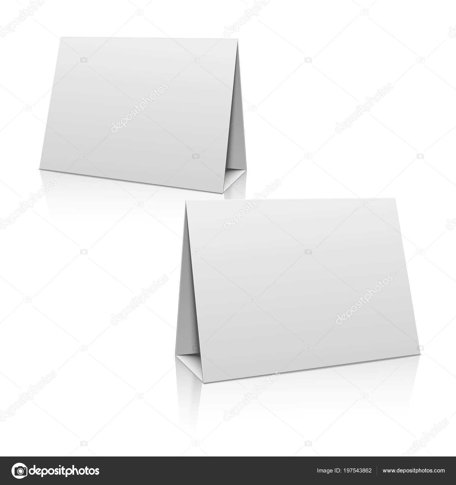 Paper Stand Template | Blank White Paper Stand Table Holder Pertaining To Card Stand Template