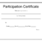 Participation Certificate Template – Free Download In Certification Of Participation Free Template