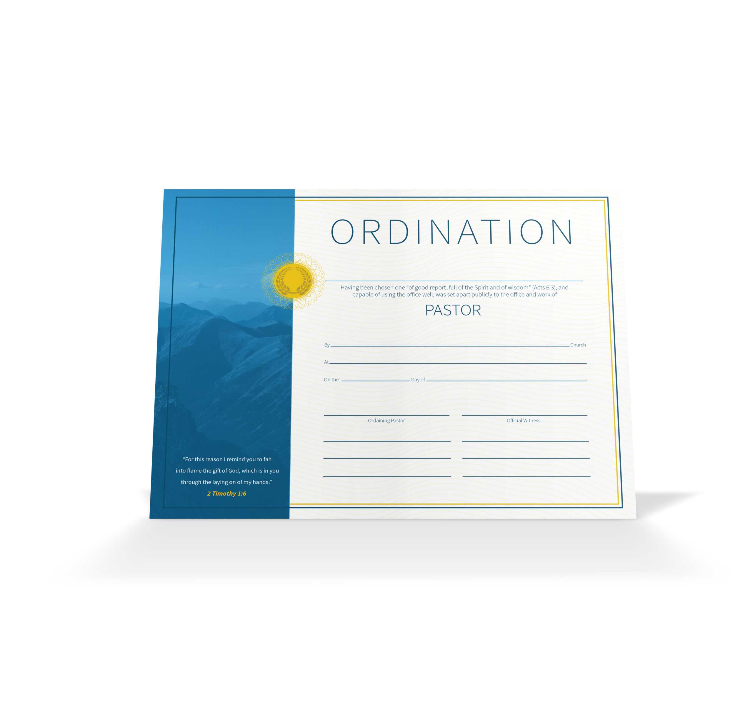 Pastor Ordination Certificate – Vineyard Digital Membership In Ordination Certificate Templates