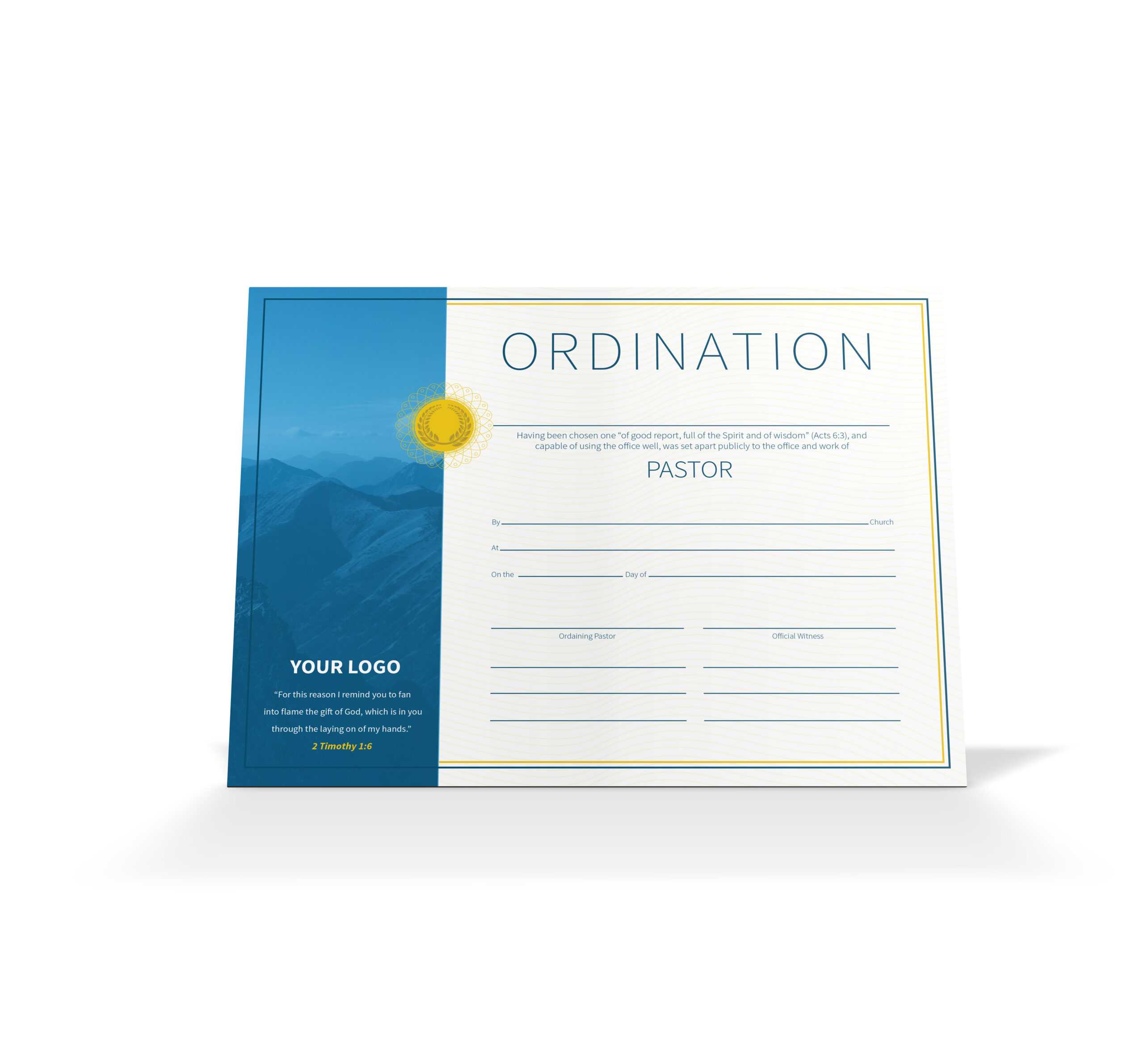 Pastor Ordination Certificate – Vineyard Digital Membership Within Ordination Certificate Templates