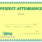 Perfect Attendance Award Clipart Intended For Perfect Attendance Certificate Free Template