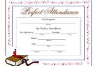 Perfect Attendance Certificate - Download A Free Template pertaining to Perfect Attendance Certificate Template