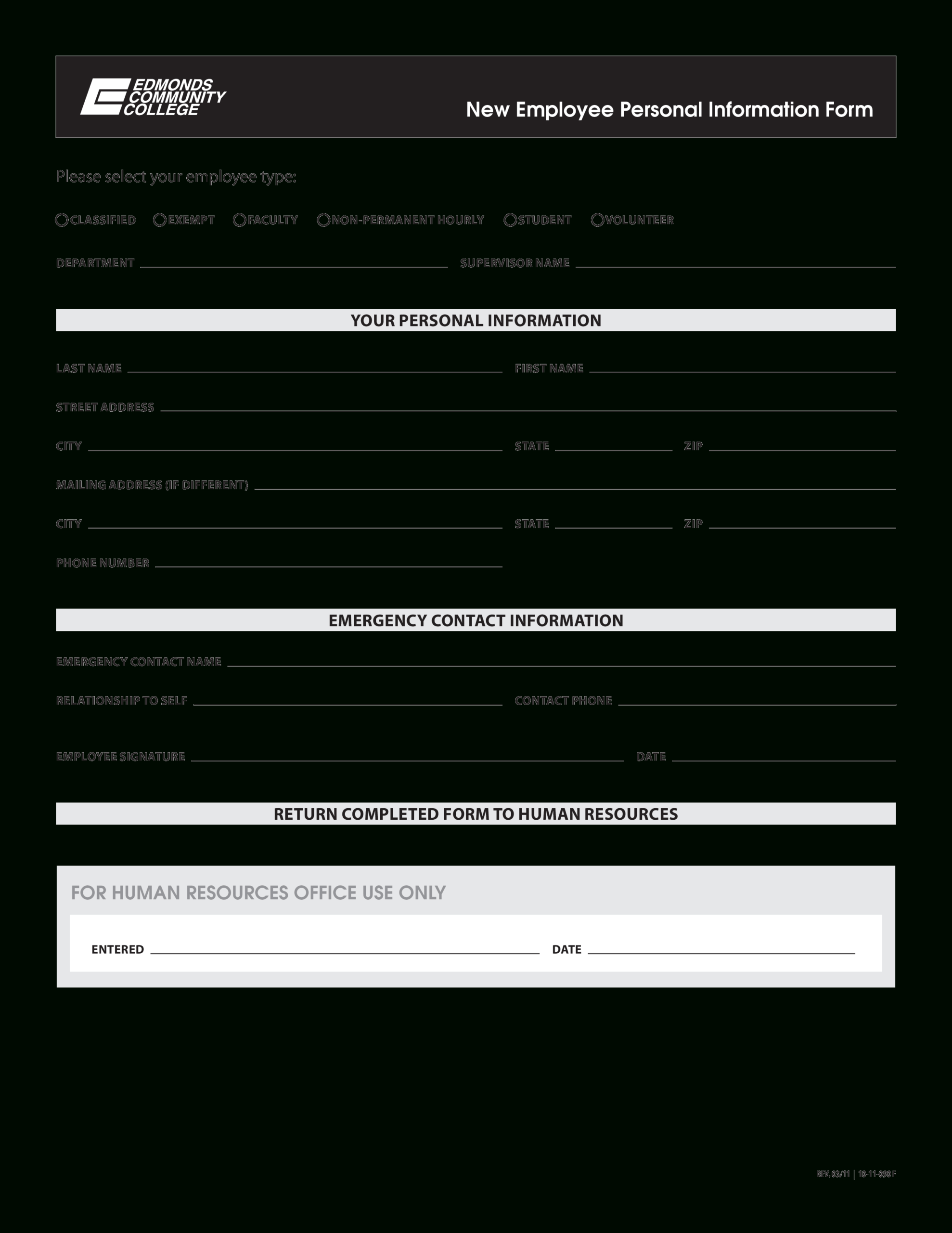 Personal Information Sheet | Templates At Throughout Student Information Card Template