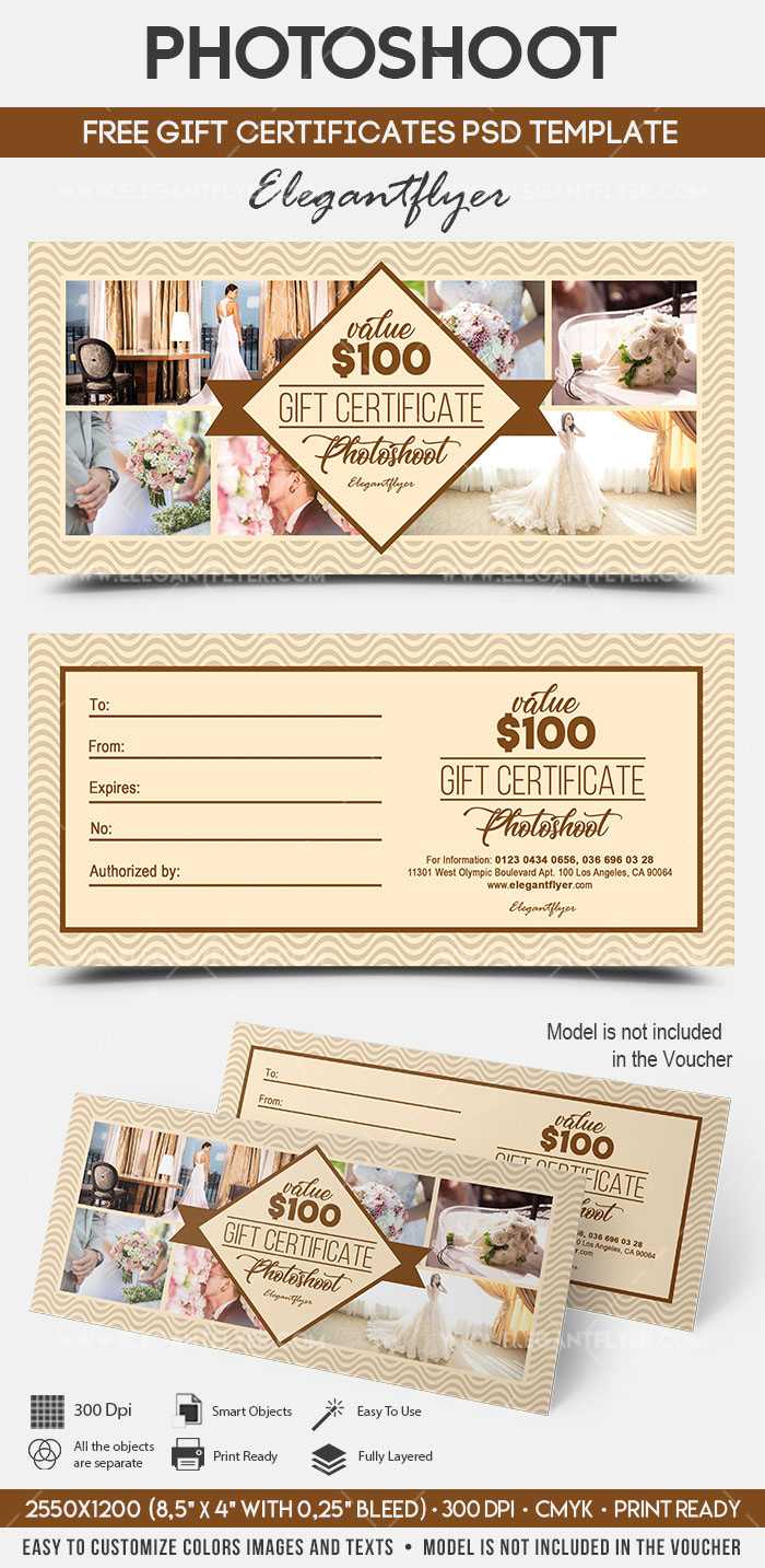 Photoshoot – Free Gift Certificate Psd Template On Behance Regarding Photoshoot Gift Certificate Template