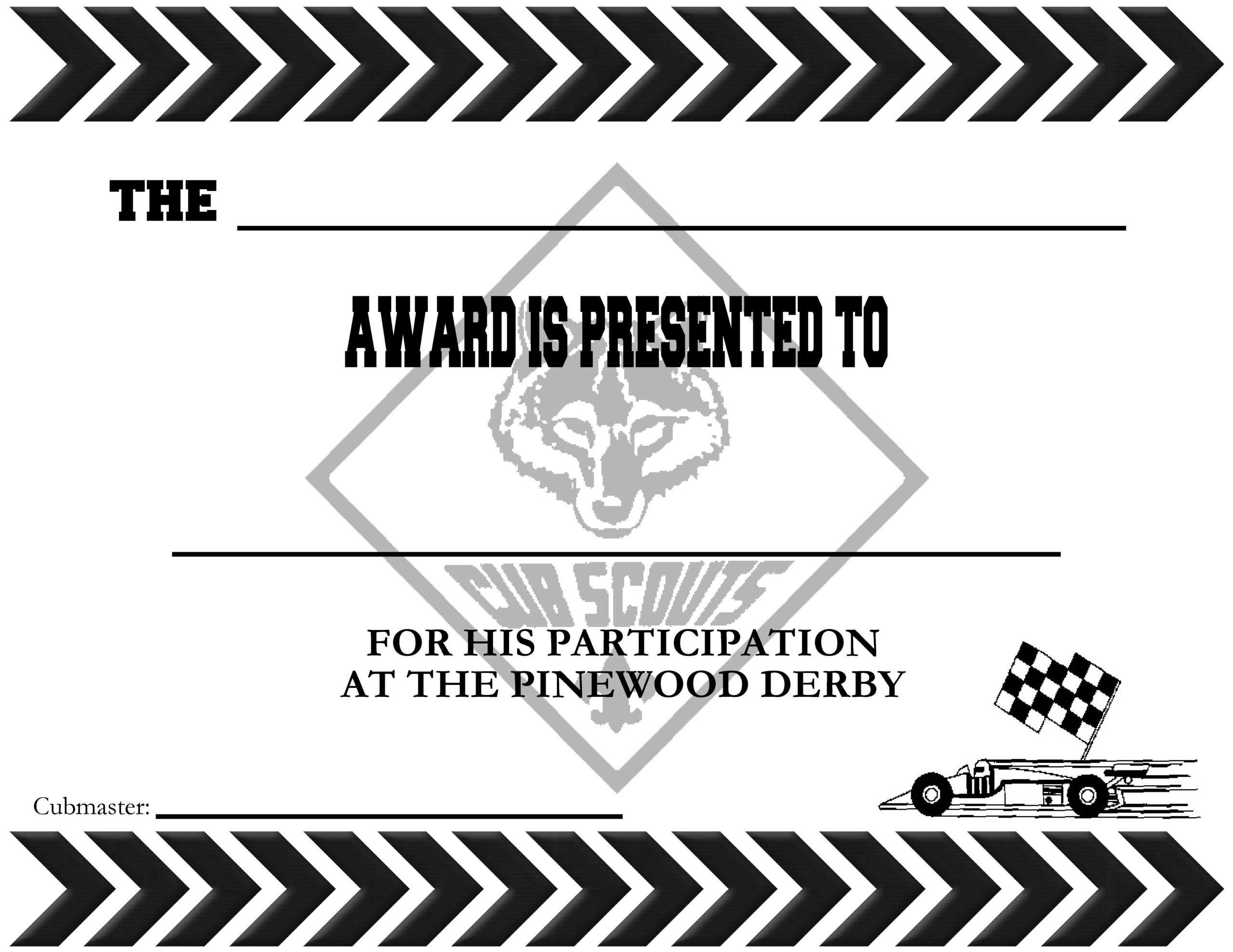 Pinewood Derby Certificates – The Idea Door Within Pinewood Derby Certificate Template