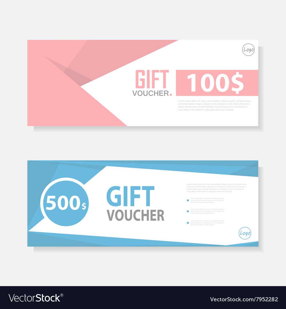 Pink Blue Cute Pattern Gift Voucher Template Within Pink Gift Certificate Template